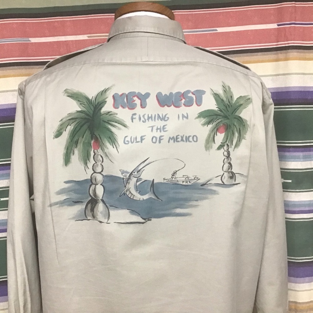 Euc vintage rare polo key west shirt Sz L